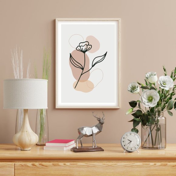 Modern Minimalist Abstract Boho Wall Art Print Home Decor [No Frame] - Picture 2 of 6